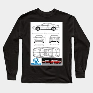 1991-1997 Mazda MX-6 Blueprint Long Sleeve T-Shirt